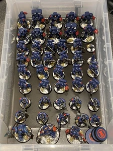 Warhammer 40K Space Marines Crimson Fist Fully Painted Army - Picture 1 of 4
