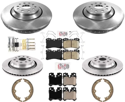 Rotores y pastillas de freno de disco delanteros de acero y carbono para Lexus LS600h 2008-2016 Foto 1 de 4