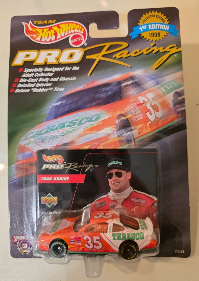 Team Hot Wheels 1998 Pro Racing Todd Bodine #35 TABASCO coche NASCAR diecast Foto 1 de 4