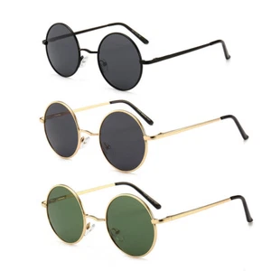 Retro Round Metal Frame Sunglasses Men Women Glasses UV400 Shades Fashion - Picture 1 of 16