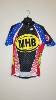 Champion System Mens Club Cut Cycling Jersey Large w/ Pockets Captain America TN - Image 1 of 4