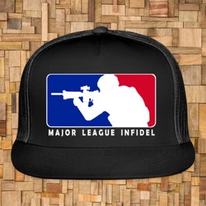 MLI Major League Infidel Black Trucker Hat Cap Adult Size - Picture 1 of 5