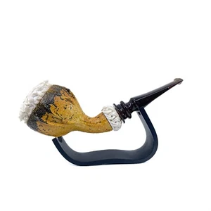 S.Yanik Meerschaum Pipe Handmade Calabash Smoking Pipe, Real Gourd, Tobacco Pipe - Picture 1 of 11