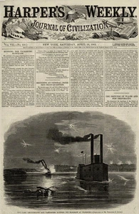 Unión de la Guerra Civil Carneros Suiza y Lancaster corriendo bloqueo de Vicksburg - Imagen 1 de 1