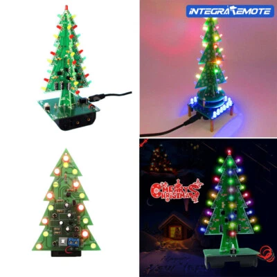DIY Christmas Tree LED Flash Kit Rotating Colorful Music Play Remote - Image 1 of 4