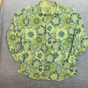 Vintage 7O's Herren Hemd RARE SQ Wear Floral Grün Hand Crafted Los Angeles, CA - Bild 1 von 10