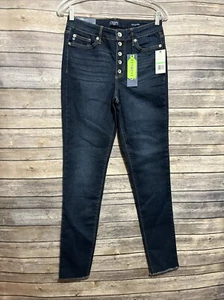 Women’s Chaps Blue High-Rise Skinny Button Fly Jeans NEW! NWT - Picture 1 of 10