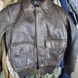 COCKPIT USA USAF 21st. Century A-2 Jacket Brown Made USA Sz 36 New - Picture 1 of 6