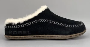 Men's Size 9 Sorel Falcon Ridge II Suede Slippers Black Dark Stone 1869741010 - Picture 1 of 9