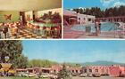 KACHINA LODGE & MOTEL Taos, New Mexico Straßenschwimmbad ca 1960er Jahre Postkarte