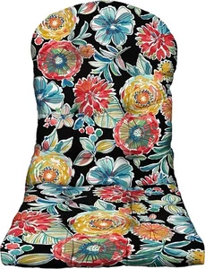Cojín acolchado RSH Decoración Exterior Adirondack, Colsen Noir Negro Azul Floral - Imagen 1 de 9