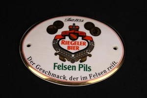 Zapfhahnschild RIEGELER BIER Felsen Pils    395 - Bild 1 von 1