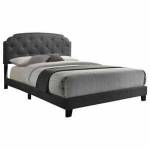 83" X 64" X 50" Queen Gray Fabric Bed