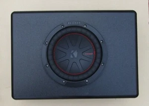 8" MARINE SHALLOW MOUNT SUBWOOFER BOX ENCLOSURE BLACK - Picture 1 of 3