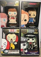 FUNKO POP HORROR PINS LOT OF 4 PENNYWISE, Annabelle, Beetlejuice, CHUCKY