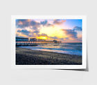 Southwold Pier Print, Seashore Wall Art, Sunset Framed Beach Wall Art, Coastal
