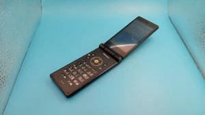 SHARP AQUOS KEITAI DOCOMO SH-06G Black Android Flip Phone Unlocked From Japan - Picture 1 of 9