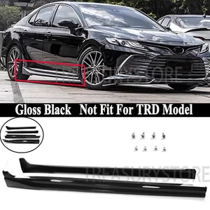For Toyota Camry XSE XLE 2018-2025 Yofer Add-On Gloss Black Side Skirt Extension - Picture 1 of 11