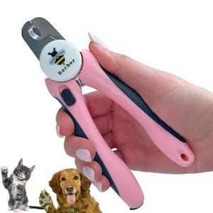 Hund Nagelknipser mit Sicherheitsschutz, einfach & sicher zu Hause zu verwenden, süß rosa - Bild 1 von 6