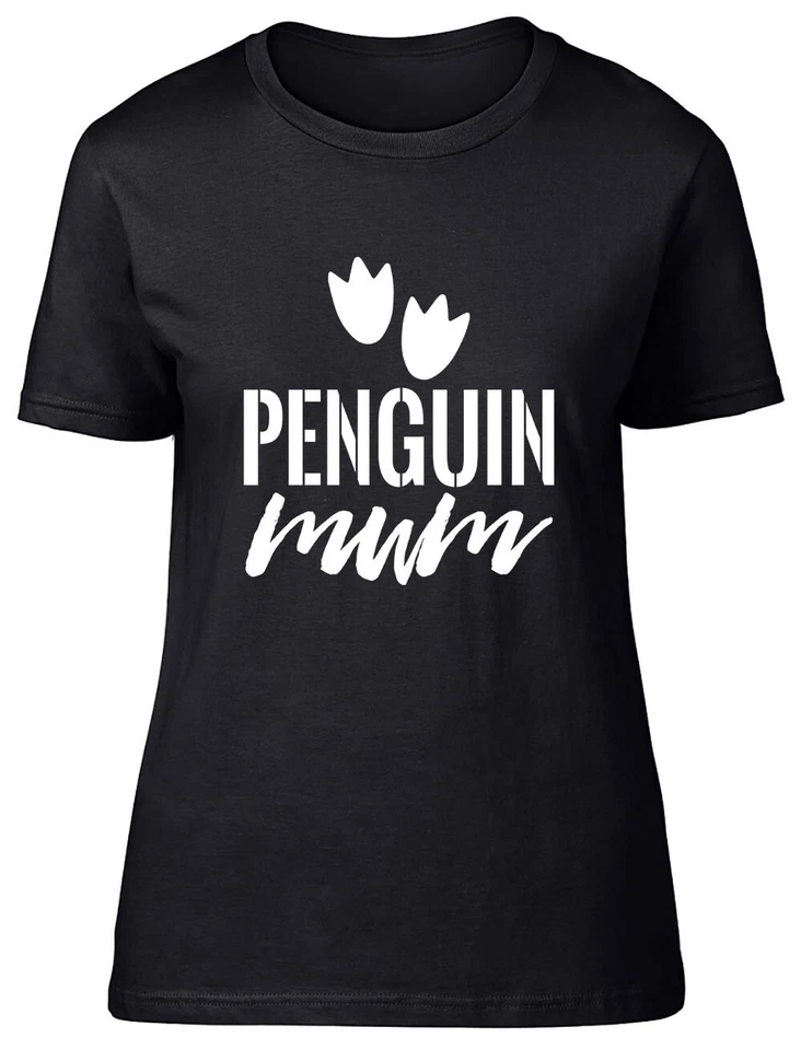 BABY ORIGINALS Penguin Mum Fitted Womens Ladies T Shirt