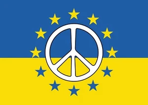UKRAINE Peace in Europa Aufkleber Sticker 148 x 105 mm Folie - Bild 1 von 2
