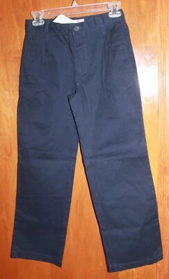 PANTALÓN UNIFORME CHINO CHEROKEE CHEROKEE NIÑO TALLA 14 (azul marino; ajustar. cintura; 26,5" entrepierna) nuevo con etiquetas Foto 1 de 2