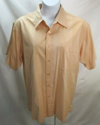 Camisa Hawaiana Para Hombres Luau Edición Limitada Mezcla Seda LT Naranja Pálido Bolsillo Usada en Excelente Condición Foto 1 de 4