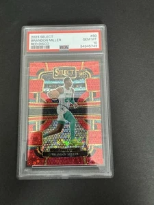 2023-24 Panini Select Brandon Miller RC Red Disco /49 #80 PSA 10 - Picture 1 of 2