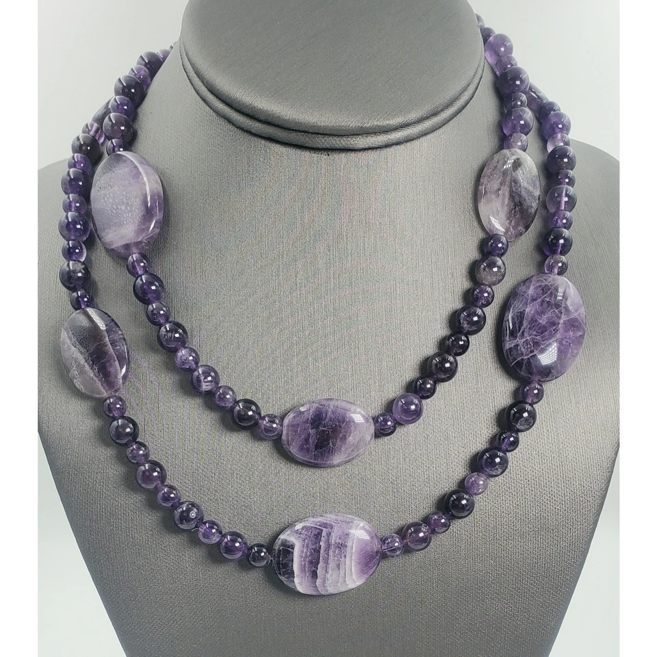 Collar llamativo de cuentas largas versátil Jay King Mine Finds Cape Amathyst  Foto 1 de 1