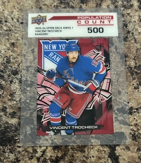 2025-26 Upper Deck Series 1 - Population Count Vincent Trocheck #PC-28 500 /500 - Image 1 of 2