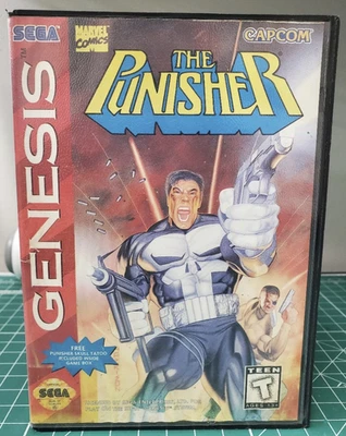The Punisher (Sega Genesis, 1994) Capcom - Tested/Working - Case + Game - RARE! - Image 1 of 4