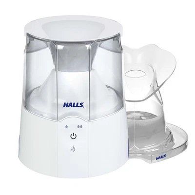 Crane x HALLS 2-in-1 Warm Mist Humidifier and Steam Inhaler, 0.5 Gallon, Blue & - Image 1 of 4
