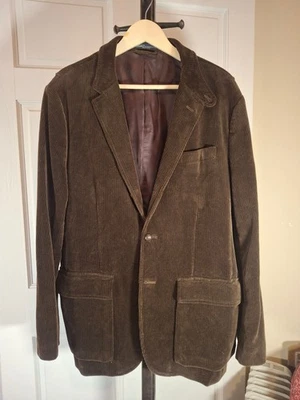 Chaqueta Polo Ralph Lauren Hombre Grande Pana Abrigo Deportivo Blazer Cuero Botones Foto 1 de 4