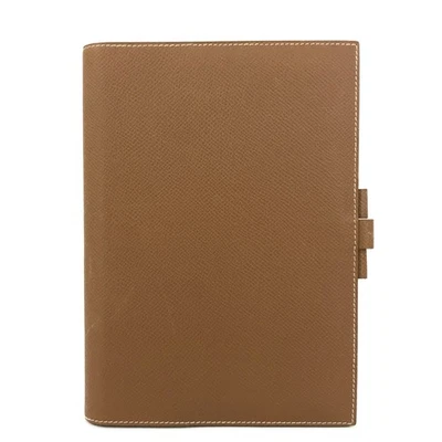EGA HERMES Agenda Couchevel Leather Notebook Cover Brown/9BL0022 - Image 1 of 4
