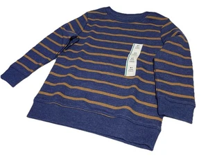 Cat & Jack Sz 4T Boys Long Sleeved Fleece Shirt Striped - Picture 1 of 5