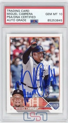 Miguel Cabrera Signed 2023 Topps Card PSA/DNA CERTIFIED AUTO GRADE 10 Authentic - Image 1 of 2