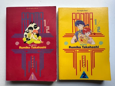 Ranma 1/2 #1 #2 Set Lot Viz Graphic Novels 1993 - Image 1 of 4