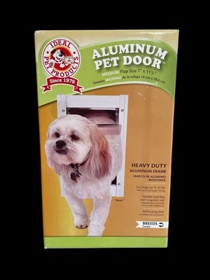 Ideal Pet Products Aluminum Pet Door Medium Dogs to 35 lbs Flap Magnetic Seal - Изображение 1 из 4