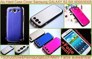 Alu Cover Case Tasche für Samsung Galaxy S3 i9300 i9305 Etui Schutz Hülle Folie - Bild 1 von 1