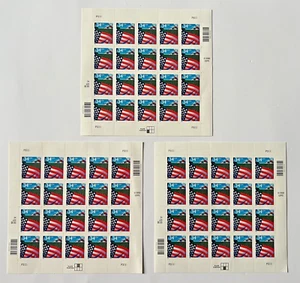 #3449 Flag Over Farm - 3 Sheets x 20 = 60 (34¢) First Class Stamps - FV$20.40 - Picture 1 of 3