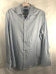 Neu mit Etikett Banana Republic hellblaues langärmliges Button-Down-Hemd für Herren Größe: M gestreift - Bild 1 von 5