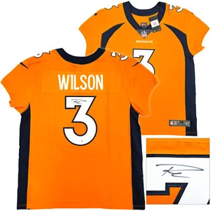 BRONCOS RUSSELL WILSON AUTOGRAPHED ORANGE NIKE ELITE JERSEY 48 FANATICS 227955 - Picture 1 of 8