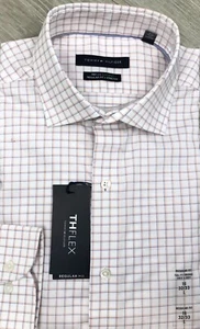 NEW TOMMY HILFIGER Men's THFLEX Supima Regular Fit Stretch Dress Shirt, Sz. 16 - Picture 1 of 9