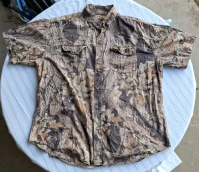 Ropa de exterior vintage Remington camuflaje bosque abotonada talla grande Foto 1 de 4
