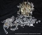LOT CHANDELIER CRYSTALS & FIXTURES Multi-Faceted Balls - for PARTS AS IS