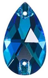Pietra da Cucire in Cristallo GT Crystal Goccia mm 18x10,5 Capri Blu - 36PZ - Bild 1 von 2