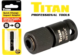 Titan 12034 3/8" Dr. to 1/4" Hex Quick Change Impact Adapter - Picture 1 of 3