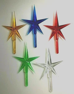 LARGE STARS 5 COLORS Ceramic Christmas Tree Toppers FREE SHIP - Picture 1 of 6