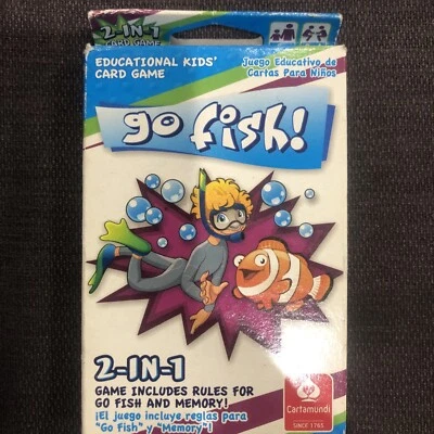 Cartamundi 2 in 1 Educational Card Game GO FISH! & MEMORY Brand New - Image 1 of 4