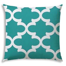 Joita FLANNIGAN Turquoise Indoor/Outdoor Pillow - Sewn turquoise, white 1-Piece